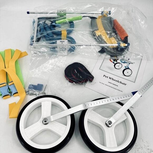 Adjustable 2 Wheel Dog Cart Wheelchair Hind Leg Support Size Small 22-40 lbs - Picture 2 of 10